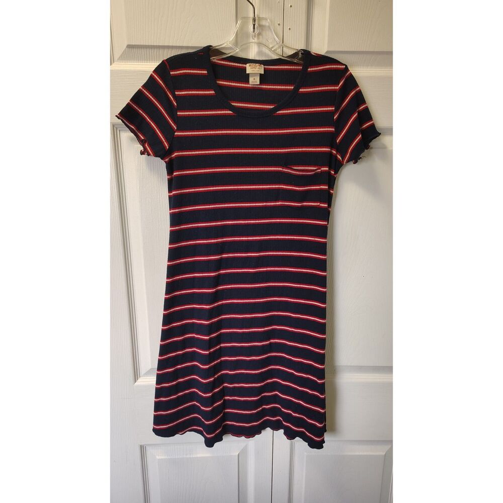 Mossimo Ribbed Striped T-Shirt Dress Medium